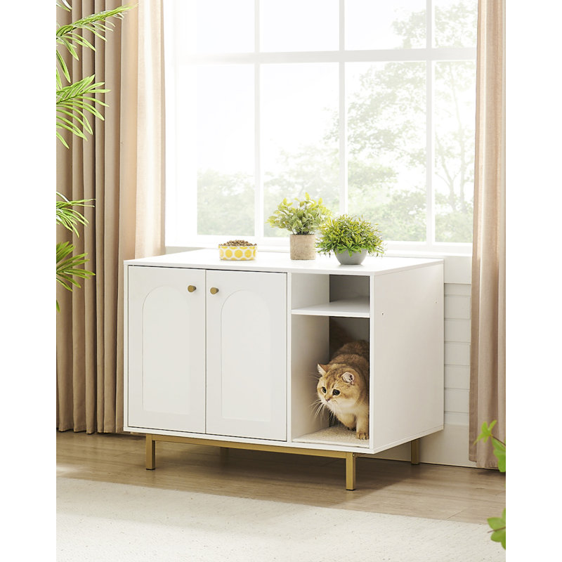 Cat litter box furniture wayfair best sale